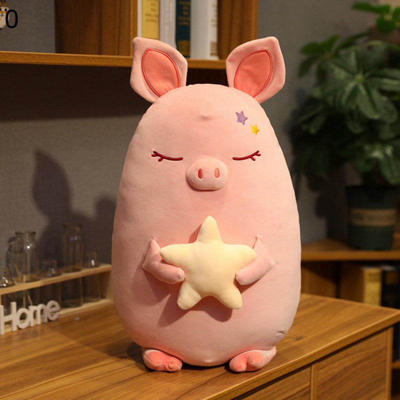 縫い包み 豚 星 クッション ピンク ブタ 抱き枕 抱きまくら 添い寝枕 背もたれ ぬいぐるみ だきまくら 可愛い ネックピロー そば枕 快眠グッズ おもしろ 癒される 柔らかい 安眠 読書枕 45cm 65cm 80cm