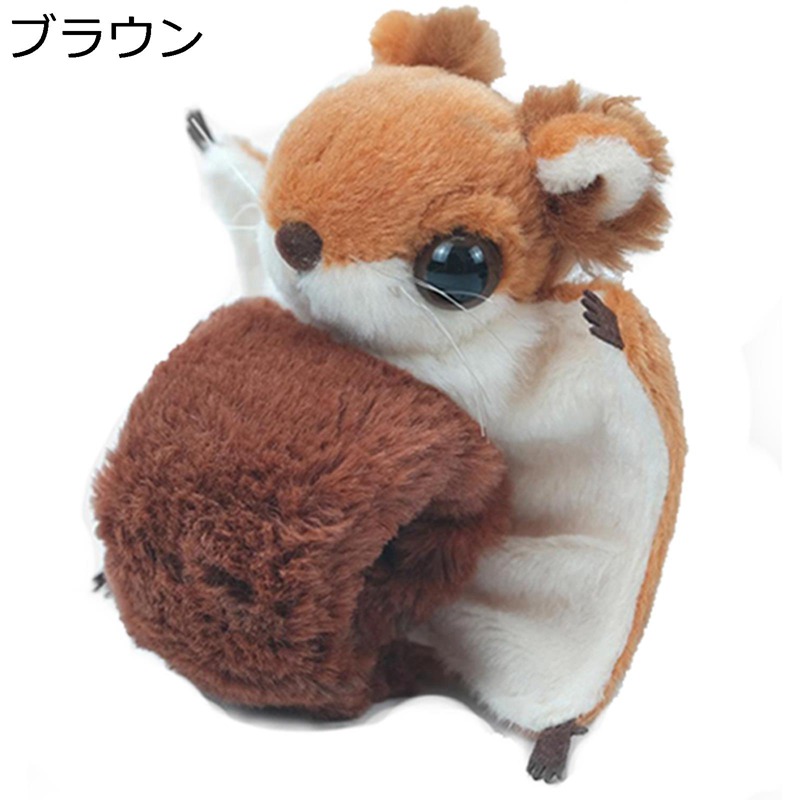 リストバンド ムササビ 動物スラップブレスレット ぬいぐるみ 手首 バングル 縫いぐるみ リス 抱きまくら 添寝 おもちゃ 柔らかい かわいい 萌え 乙女心 ふわふわ 小学生 お誕生日 クリスマス