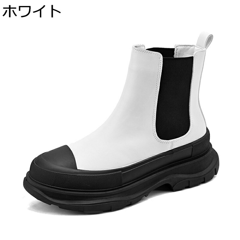 チェルシーブーツ メンズ 厚底 遊撃手ブーツ オール時節 フェイクレザー 撥水 レインブーツ 雨靴 かっこいい 心地よい 流行り 流行り物 座布団 防寒打つ手 履き分かりやすい
