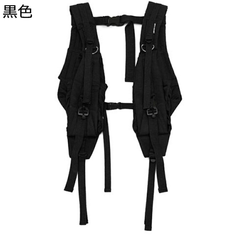 ワークベスト ジレベスト メンズ 袖なし 春秋 マルチポケット 細め ストラップ 原宿 作業服 多機能ベスト お釣り アウトドア 登山 釣り カメラマン ストリート系 おしゃれ 前開き パンク シンプル 6,423円