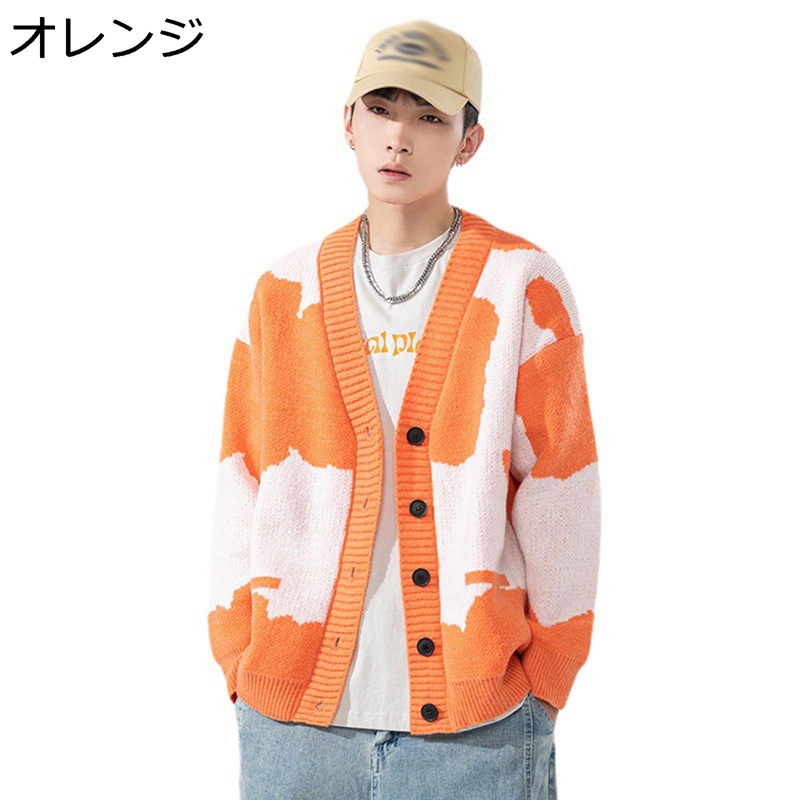 ジレー 編み物ティーシャツ メンズ レディース 秋冬用 好いたらしい ともし火色合い うつり変わり ゆったり 長袖 vのど首 韓国風 心地好い 防寒着 男女生きる 意中の女 好一対 今めかしい 着痩せ 通い 教え子