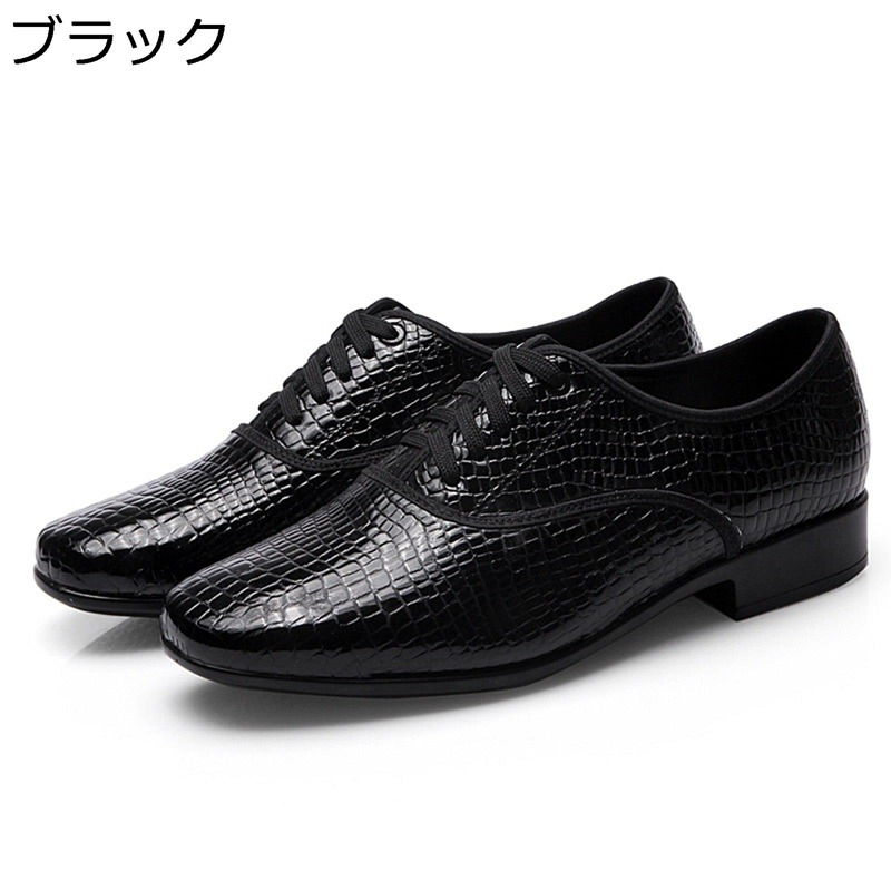 ダンスシューズ 社交ダンス メンズ レザー 牛革 本革 クロコ型押し エナメル 艶 エンボス加工 フルソール ラテン レースアップ スタンダード ローヒール 滑り止め 踊りやすい モダン 優雅 モダン ワルツ｜ニコニコ生活