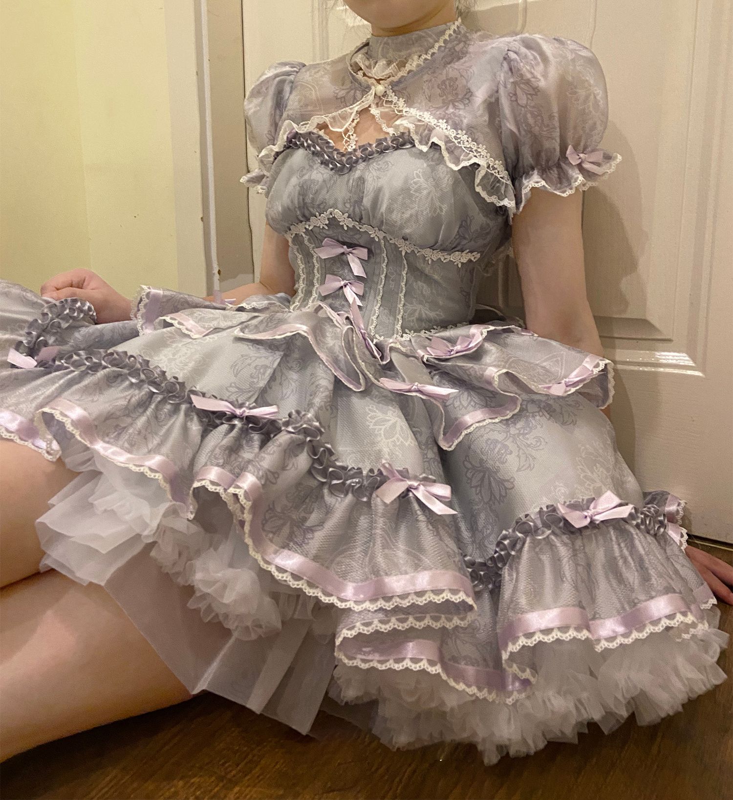 Lolita系 ロリータ ワンピース ロリータドレス ワンピース コスプレ メイド服 コスチューム 衣装 Lolita 文化祭 学園祭 変装 レディース ゴスロリ ハロウイン ドレス 可愛い写真 姫様 ワンピ ゴスロリ 少女 ハロウィーン 洋服 2点セット|NikoNiko STORE