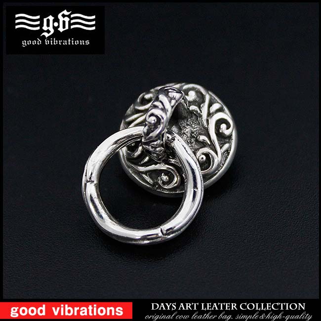 【継続期間押さえる10%オフ】good vibrations 好ましいバイブレーション しろがね色925 アラベスク飾りつけ ウェーブリング シルバーアクセ 原住民ひな形 サイドコンチョ ウォレットチェーン用に 【 長金入れ レザーウォ