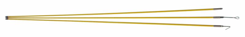 デンサン ジョイント釣り名人 φ7.5mm× 1.8m イエロー 3本 ケーブル索引具 JF-7554