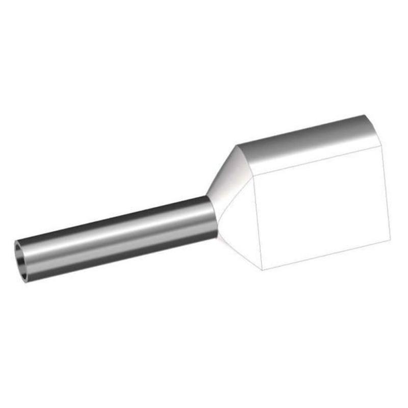 【楽天市場】東洋技研 TAWシリーズ 2本接続用フェルール 棒圧着端子 2×0.5mm2 導電部8mm 白 1袋100個入 TAW0.5