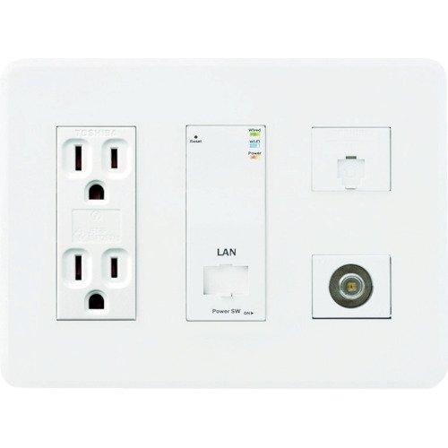 Abaniact 情報コンセント TEL/LAN/TV(4K8K対応)/Wi-F AC-212VTLW-02KIT 絶縁トロリー