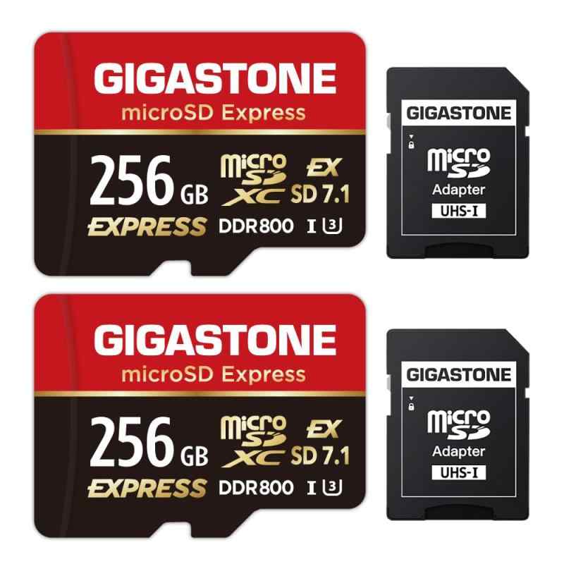 【Switch 2 専用設計】GIGASTONE microSD Express microSDカード 256GB 2枚セット SD7.1 読み取り速度/書き込み速度最大 880/650MB/s A1 V30 U3｜ニコラショップ店