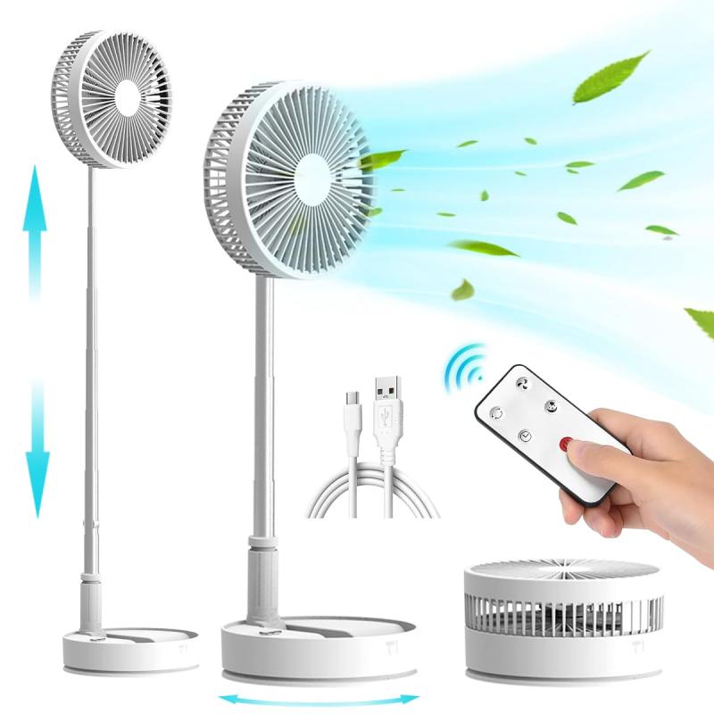 【2025新登場】扇風機 卓上扇風機 小型 折り畳み式 伸縮式 USB-C充電式 7200mAhバッテリー内蔵 4段階調節 首振り 強い風 自然の風 携帯扇風機 コードレス 静音 軽量便利 省エネ 宅内/オフィス/キ