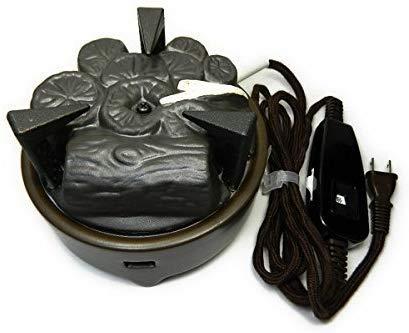 茶道具 遠赤外線 炭型 電熱器、 風炉用 電気炭 YU-001-3P、【 強(500W) / 弱(200W) / 切 】３段階 切替スイッチ付［ 裏千家用 ］