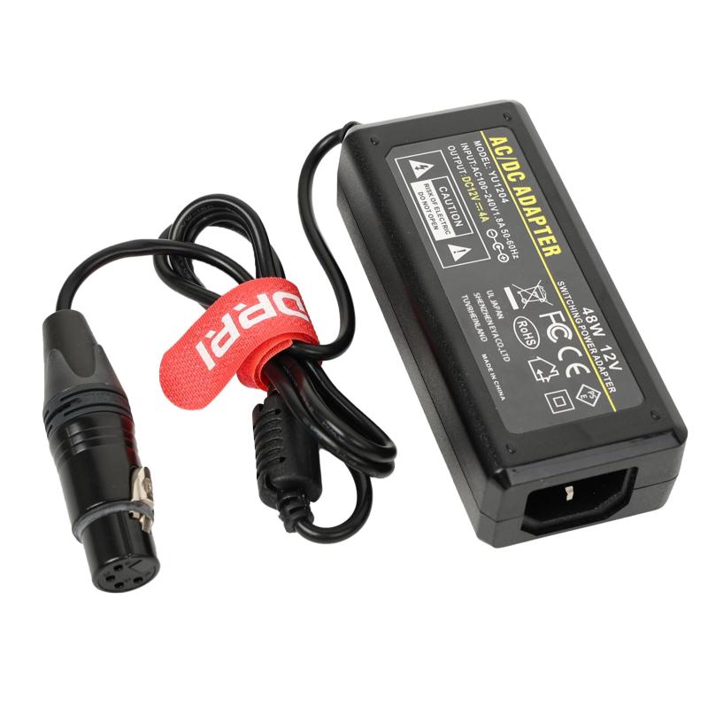 DRRI 12V 4A ワット数、目あたらしい XLR 4Pin 刃針付き添い人、Sonys FS7 FS5 / PANASONICs HPX 370 AW-RP60GJ AW-なおなお書き505a AW-なおなお書き551P、AV-HS300G 用