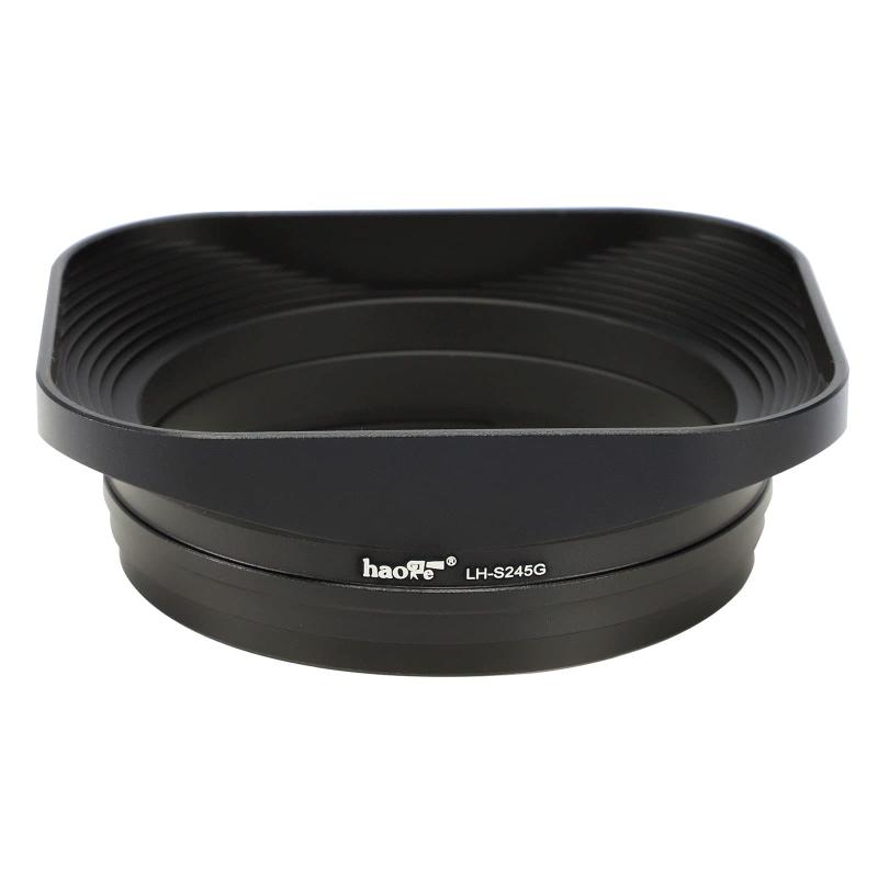 Haogeレンズフードメタルスクエアバヨネット にとって に適用 Sony FE 40mm F2.5 G FE 50mm F2.5 G FE 24mm F2.8 G,RX1RIII M3 RX1R RX1RII R3 rx1m2 レンズフード、メタルフロ