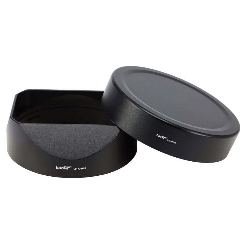 Haogeレンズフードメタルスクエアバヨネット にとって 富士 XF GF 63mm F2.8 R WR用 and Fuji GF 45mm F2.8 R WR, Fujinon GF 63mm F2.8、GF 45mm F2.8レンズフード、メタルフロ