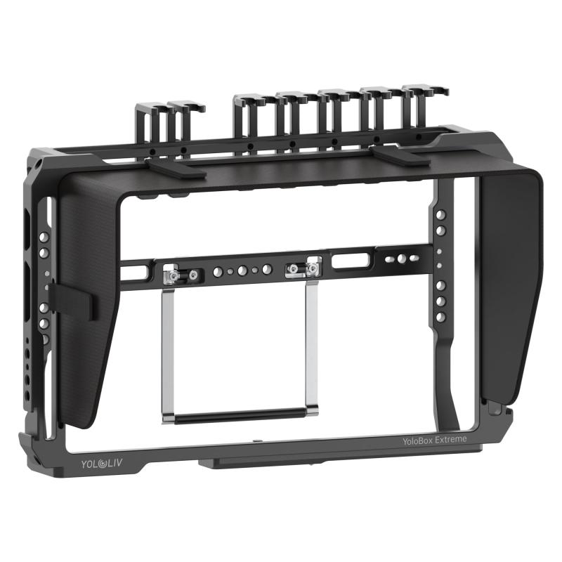 YoloLiv YoloBox Extreme Cage-軽銀製プロテクティブケージ（コールドシューマウント付き添い人、1/4in螺旋釘、クイック上木式サンフード）