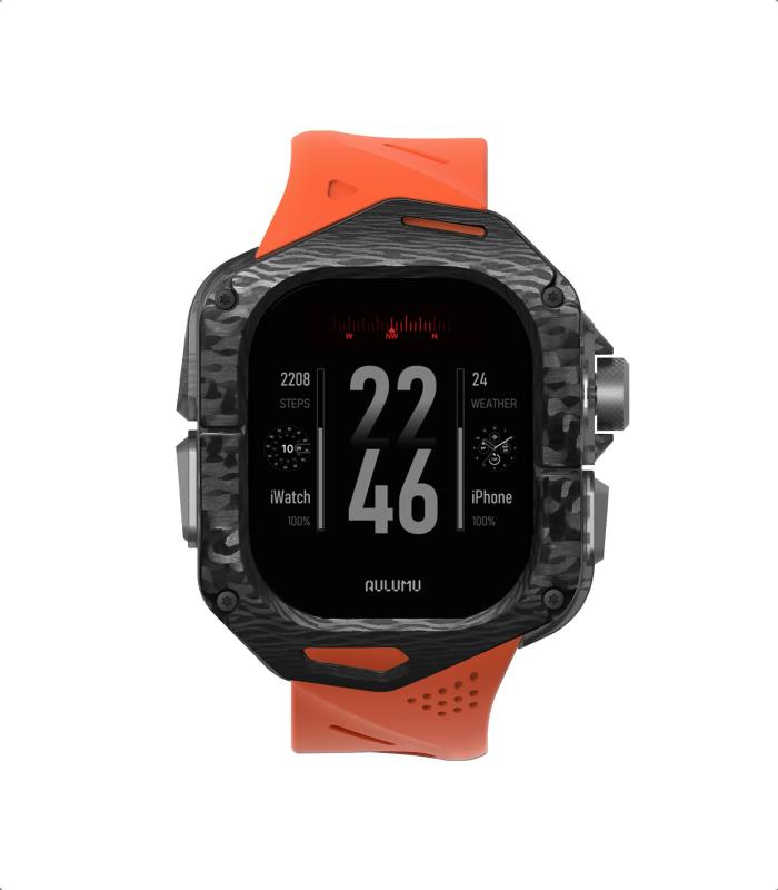 [Aulumu] A01 カーボンファイバーケース付き添い人 Apple Watch Ultra ダンス楽隊 49粍相応う｜御膳上等軽さ腹積もり｜Apple Watch Ultra 3/2/1 49粍相応う