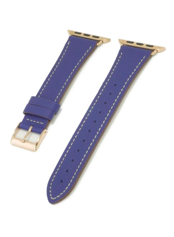 compatible with Apple Watch アップルウォッチ用 バンド ベルト エプソンレザーベルト クロカラント KUROCURRANT 44mm 45mm 46mm 49mm用 Series11/10/9/8/7/6/5/4/3/2/1/