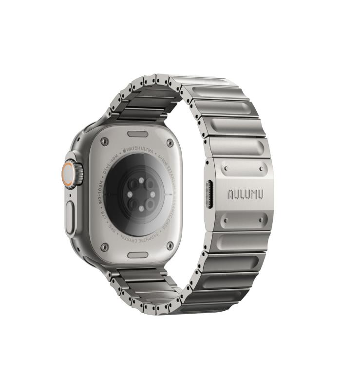 Aulumu C01 ハイパーチタン合金アップルバンド｜Apple Watch Ultra 3/2/1対応｜超薄型マグネットバックル｜DLC硬化処理｜iWatch大画面シリーズ対応（49/46/45/44mm）