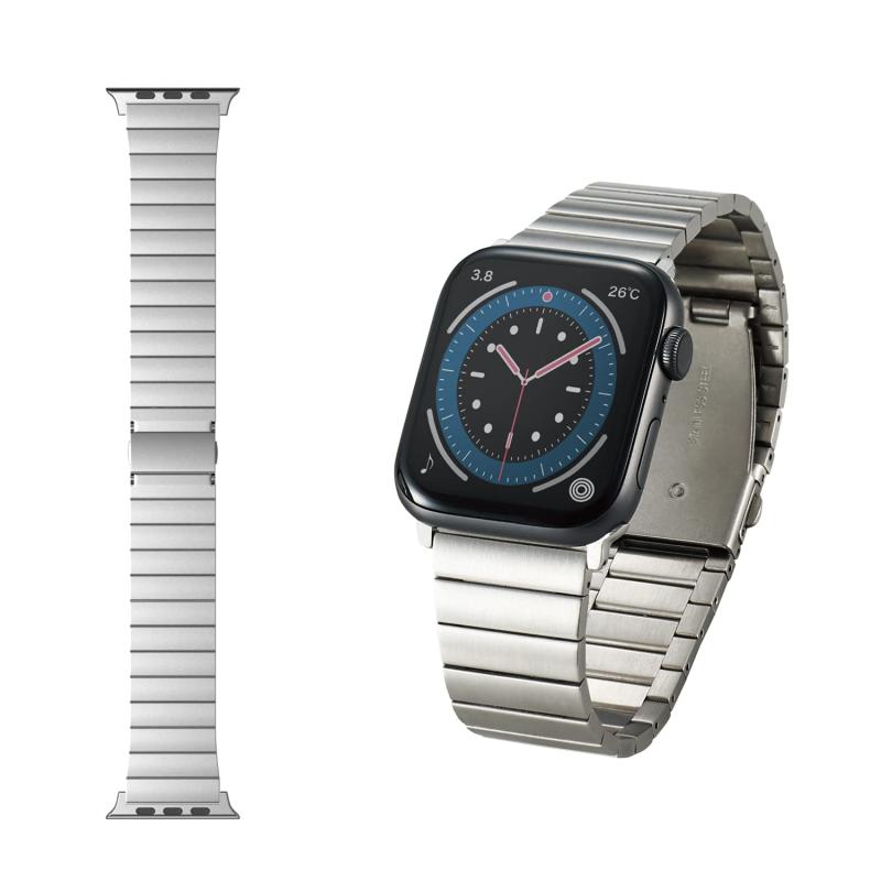 エレコム Apple Watch 44 42mm バンド ステンレス 1連タイプ