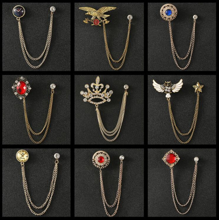 楽天市場】4枚セット 男性用 男子用 紳士用 ブローチ メンズ