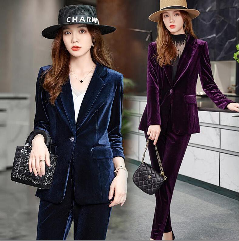 楽天市場】ベロアスーツ セットアップ ジャケット+パンツ 上下セット