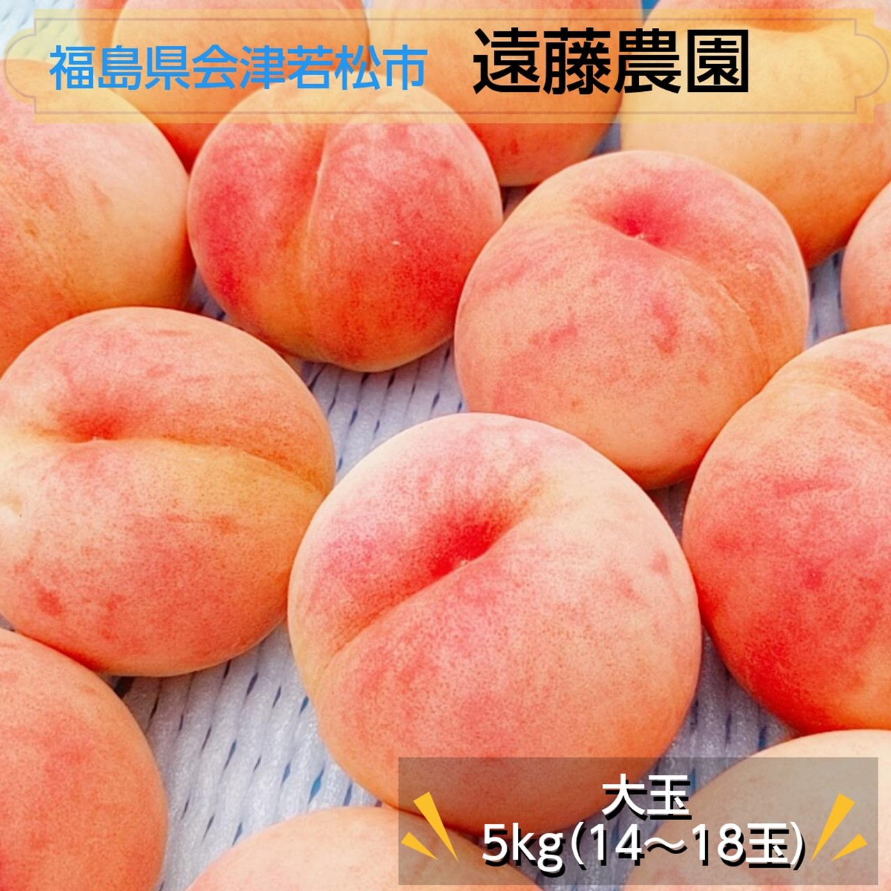 桃 【遠藤農園】 もも 5kg 大玉 14～18個 品種色々 贈答 福島県 会津 《7月下旬～8月上旬から出荷》