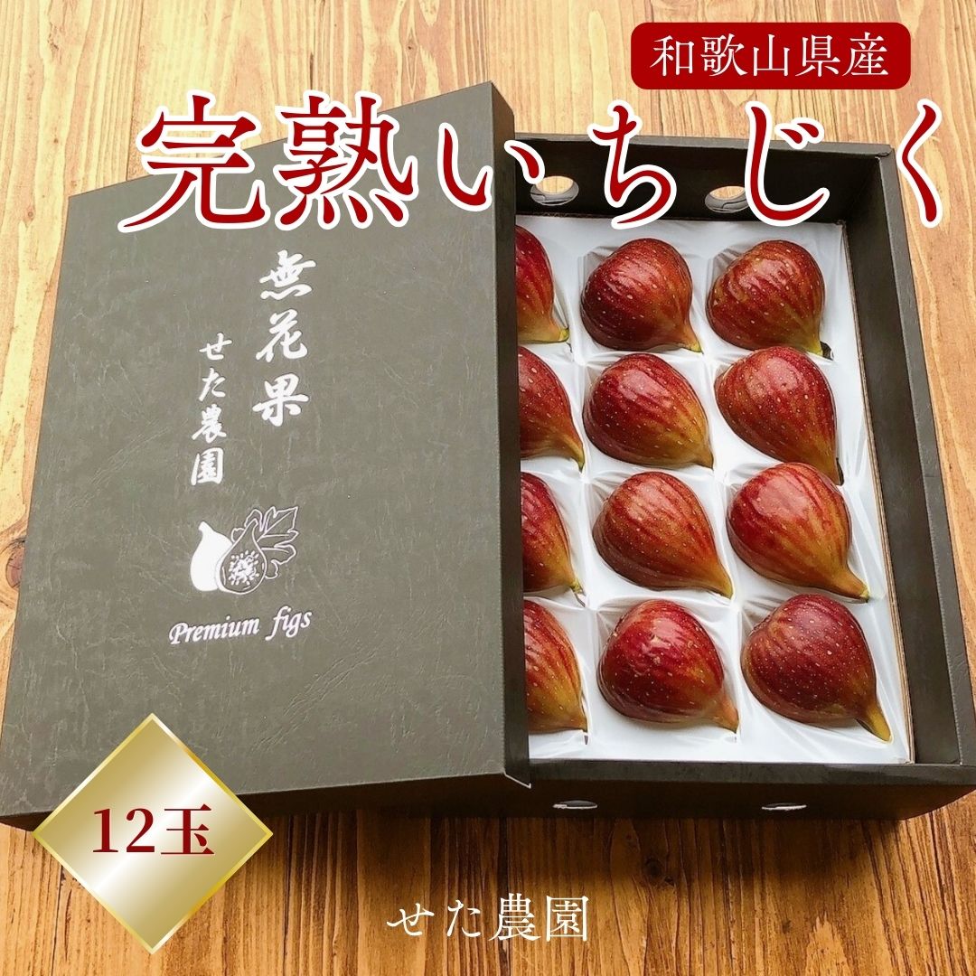 いちじく【せた農園】完熟 贈答用 L 12玉 1kg 和歌山県産 《8/中旬～8/下旬より出荷開始》 北海道・沖縄県は配送未対応