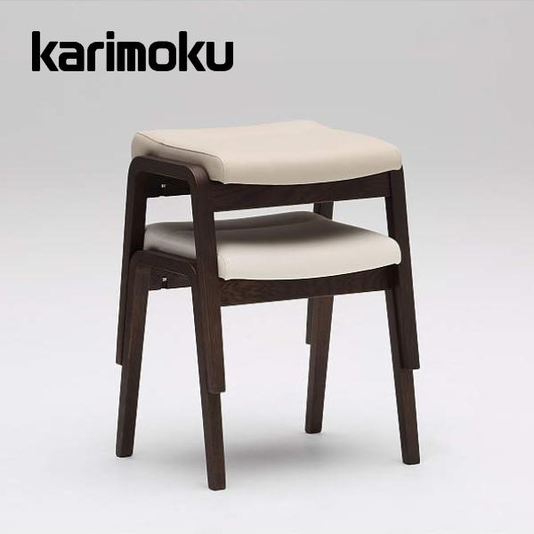 ＜期間中P15倍＞カリモク スツール CT04モデル CT0426 合成皮革 オットマン 椅子 イス チェア karimoku 国産【お取り寄せ】