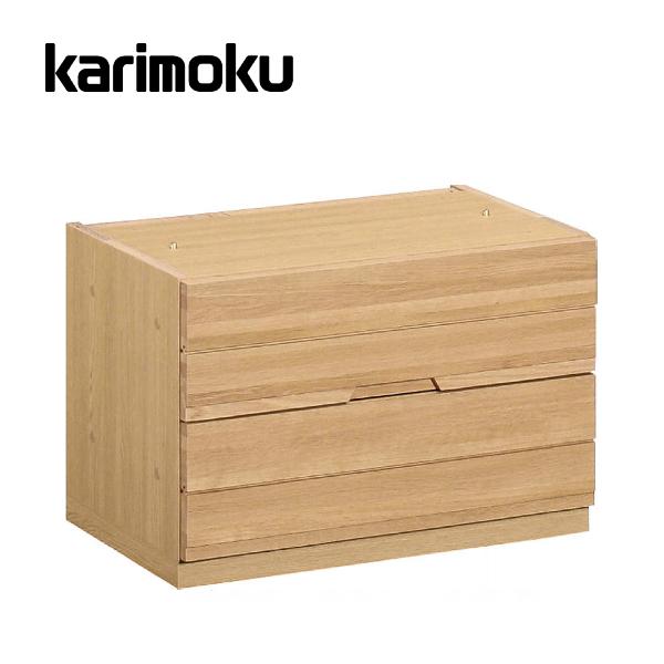 カリモク 引き出し2段 幅60cm ソリッドボードジャスト QT90AD060 ローボードユニット キャビネット プレミアム SOLID BOARD JUST karimoku 国産【お取り寄せ】|インテリアショップ NIMUS