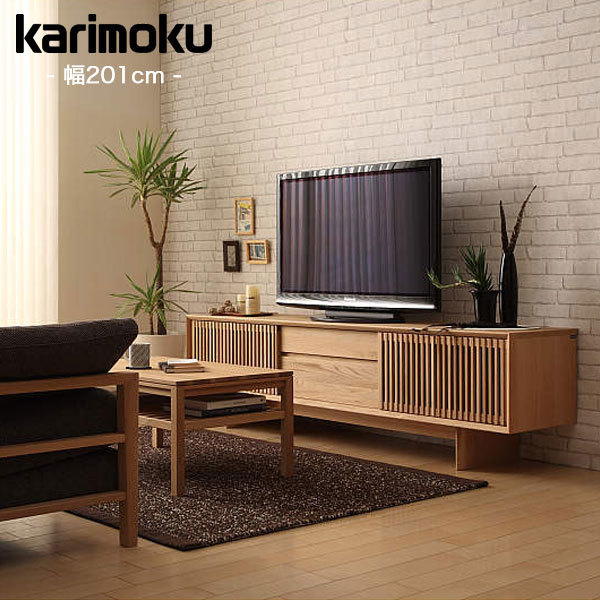 カリモク　ガラス扉付きテレビ台 qu5068-002.jpg