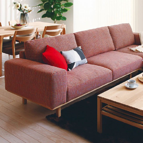 カリモク家具　karimoku ソファ　ピンク　2人掛け　UU22　右肘長椅子