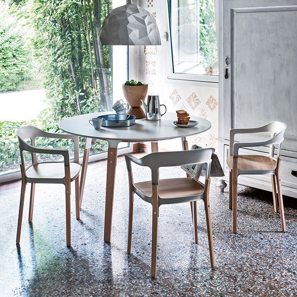 楽天市場】マジス スティールウッドチェア アームチェア ブラック