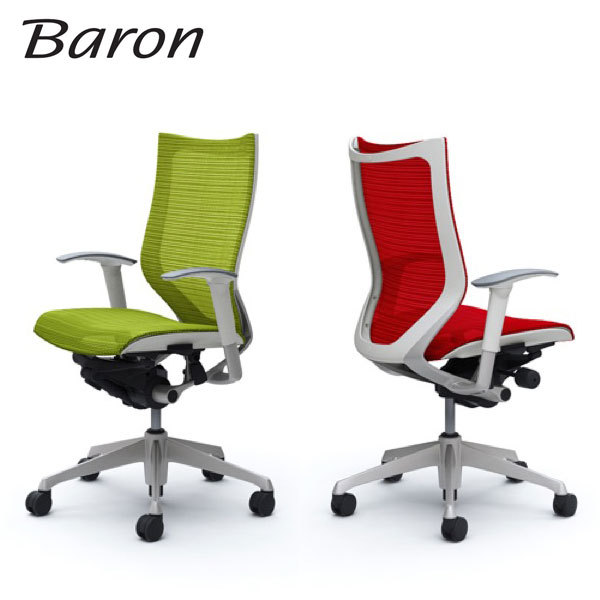 ＜期間中P15倍＞Baron バロン ハイバック ポリッシュ／ブラック／メッシュ アジャストアーム CP85AW オカムラ okamura【受注生産】