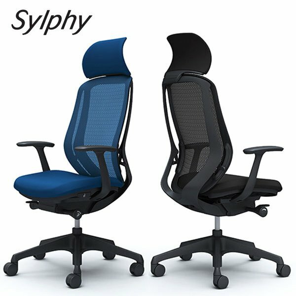 ＜期間中P15倍＞Sylphy シルフィー エクストラハイバック ブラックボディ 背メッシュタイプ デザインアーム 樹脂脚 オフィスチェア オカムラ okamura
