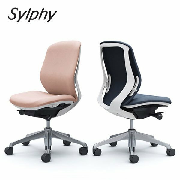＜期間中P15倍＞Sylphy シルフィー ローバック ホワイトボディ 背クッション（インターロック）タイプ アームレス アルミ脚 オフィスチェア オカムラ okamura