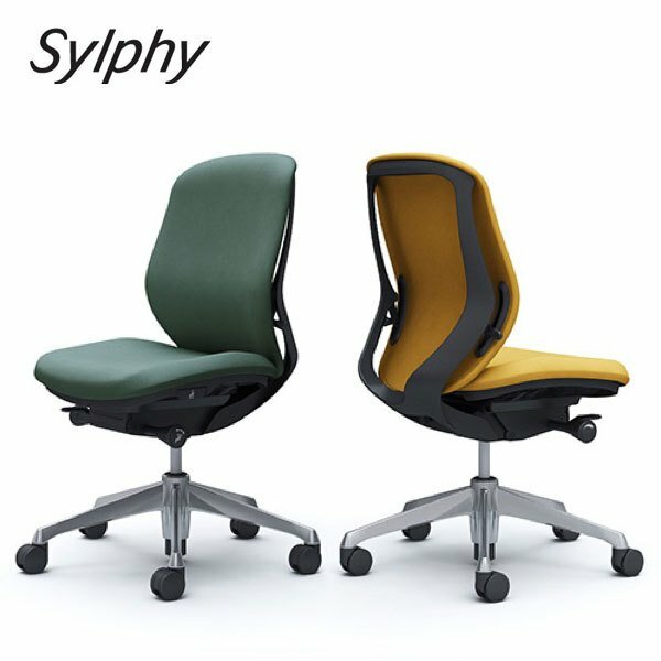 ＜期間中P15倍＞Sylphy シルフィー ローバック ブラックボディ 背クッション（インターロック）タイプ アームレス アルミ脚 オフィスチェア オカムラ okamura