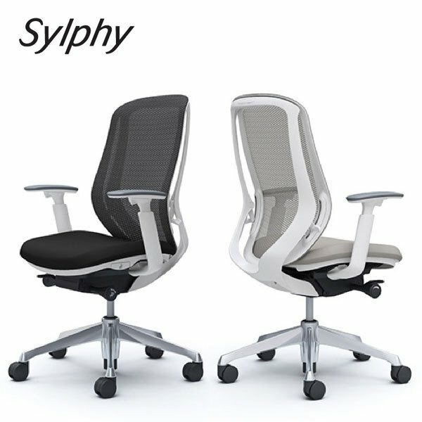 <期間中P15倍>Sylphy シルフィー ハイバック ホワイトボディ 背メッシュタイプ アジャストアーム アルミ脚 オフィスチェア オカムラ okamura