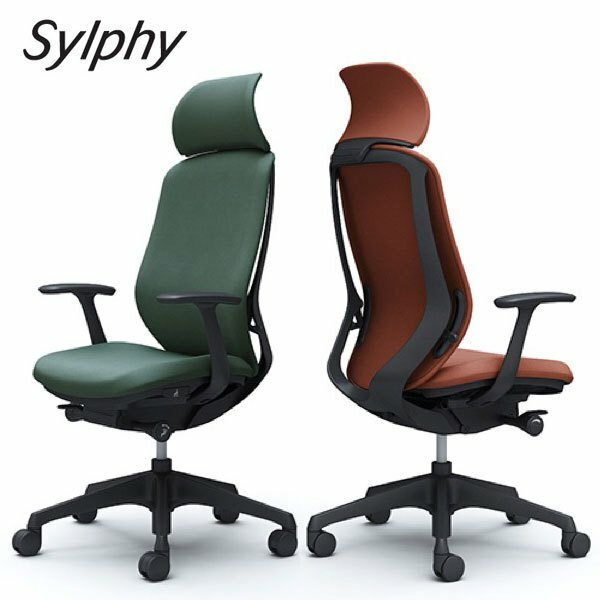 ＜期間中P15倍＞Sylphy シルフィー エクストラハイバック ブラックボディ 背クッション（インターロック）タイプ デザインアーム 樹脂脚 オフィスチェア オカムラ okamura