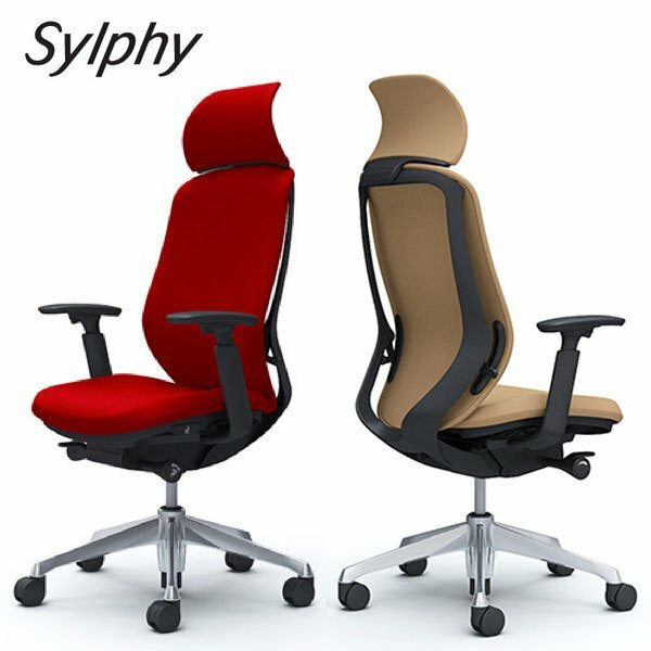 ＜期間中P15倍＞Sylphy シルフィー エクストラハイバック ブラックボディ 背クッション（プレーン）タイプ アジャストアーム アルミ脚 オフィスチェア オカムラ okamura 83,672円