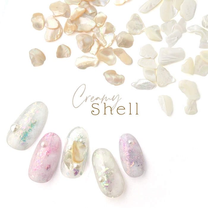 市場 クリーミーシェル デコパーツ クリーミー Uvレジン ハンドメイド 手芸 アクセサリー おしゃれ ふんわりカラー レジン シェル ふんわり