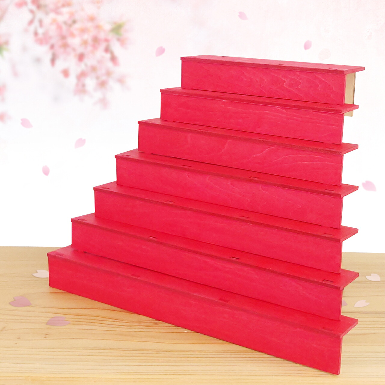 楽天市場】ひな人形用 スチール製雛壇 七段飾り台 30号（間口90×奥行