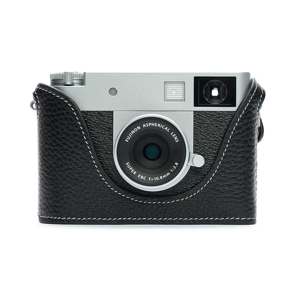 FUJIFILM X half X-HF1 専用 レザー ケース Black ブラック TP Original カメラケース おしゃれ 本革 牛革 速写ケース ボディーハーフケース 底面開閉 バッテリー交換可能 フジフィルム 富士フイルム TB06XHF1-BK
