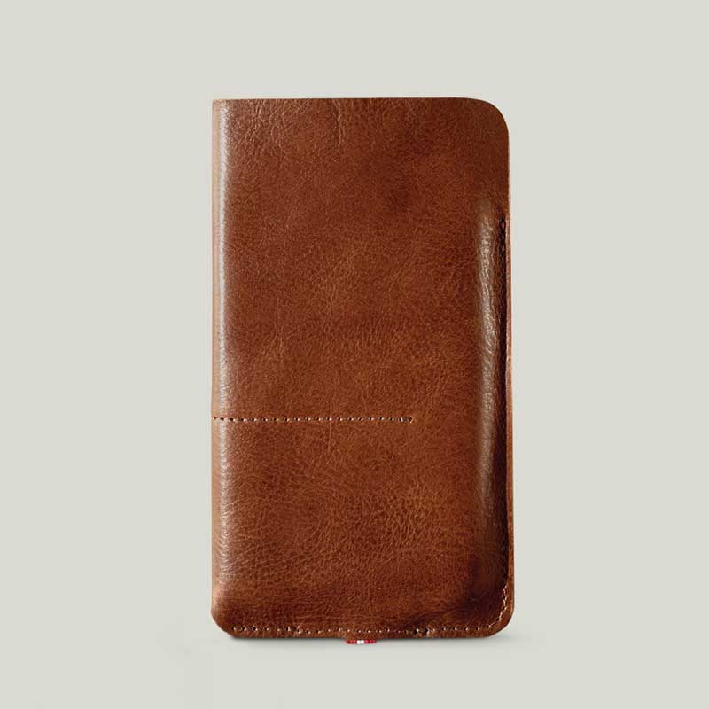 hardgraft iPhone 12/12 Pro イタリアンレザー ケース Brown ブラウン スリーブケース カード収納 アイフォン おしゃれ かっこいい 高級感 本革 アルカンターラ イタリア製 Italian Leather Case WLD-12PRO-BRO｜NINE SELECT