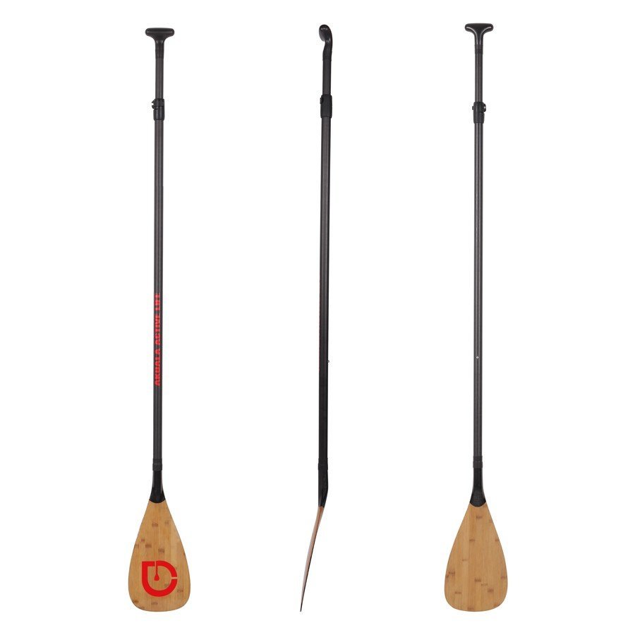 AKUALAカーボン製パドル約685グラム3ピーススタンドアップパドルボードSUP/180-220cm3分割コンパクト
