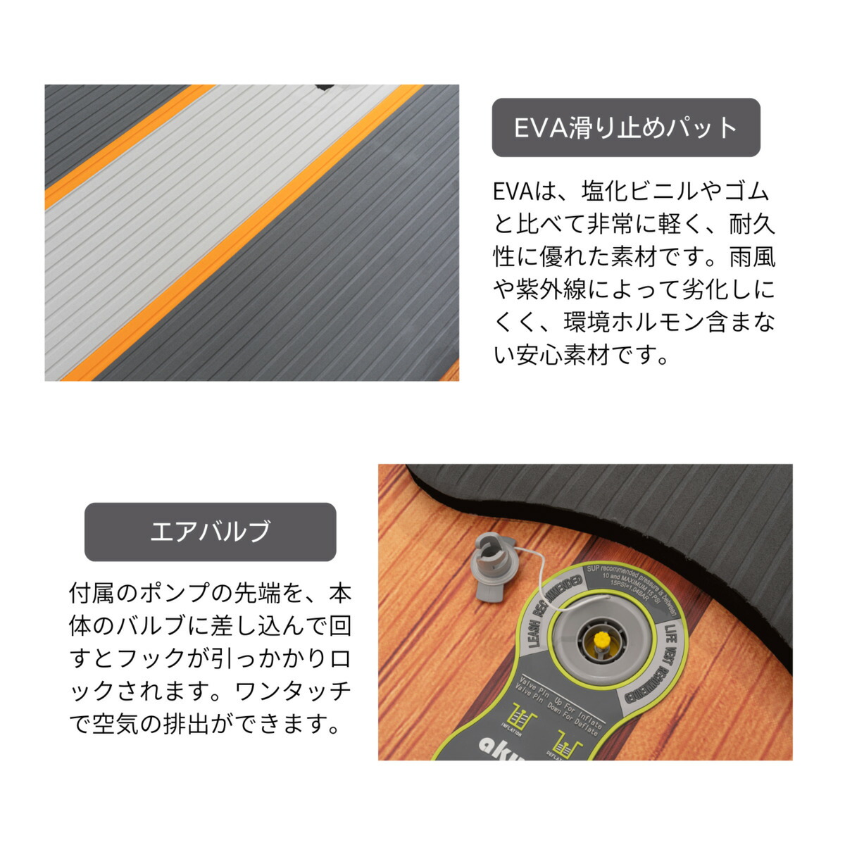 AKUALA(アクアラ)【NATUREWINDRIDER110W】インフレータブルSUPサップスタンドアップパドルボードセットダブルレイヤーパドルセット