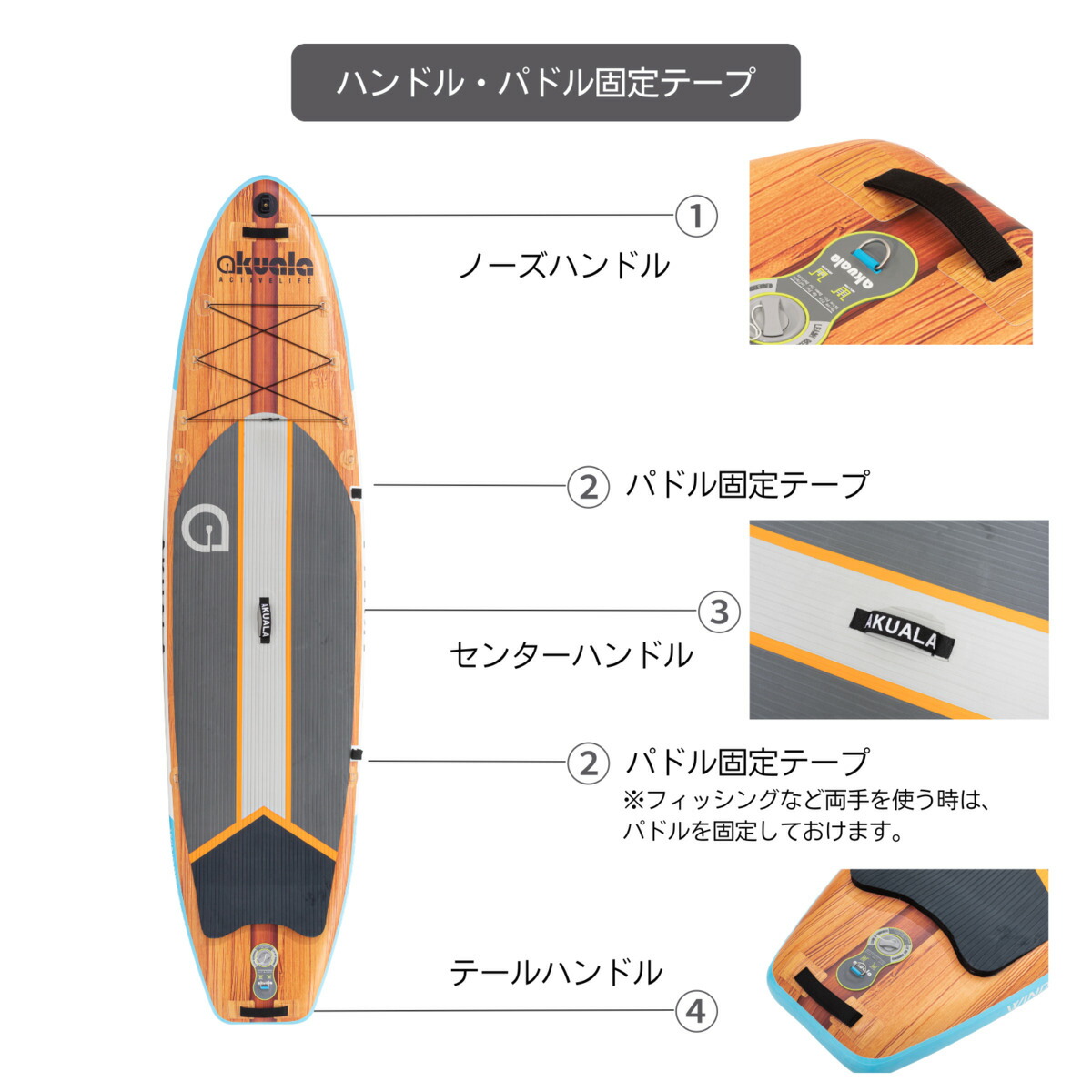 AKUALA(アクアラ)【NATUREWINDRIDER110W】インフレータブルSUPサップスタンドアップパドルボードセットダブルレイヤーパドルセット