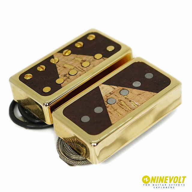 ＼今だけP10倍★8/6 15:59まで／ Righteous Sound Pickups　1991 GAZING Monolith Set Gold Cover Pioneer Insert Cacao V　/ ギター ピックアップ シングルコイル ハムバッカー｜エフェクター専門店 ナインボルト