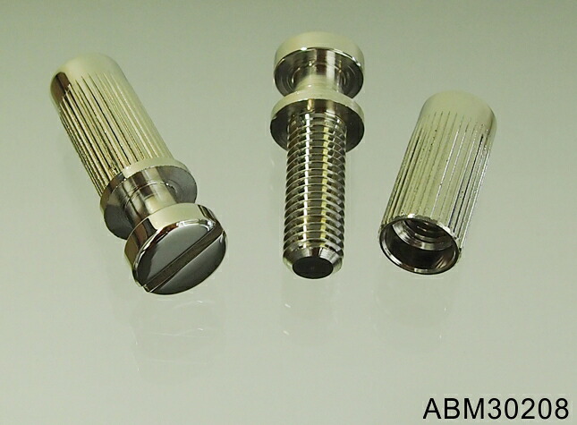 【納期 3ヶ月～】ABM - ABM30208Naged ストップテイルピース用スタッド/アンカーセット ニッケルエイジド加工（ミリ規格）【お取り寄せ】【ゆうパケット対応可能】