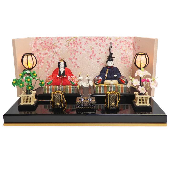 【木目込人形材料キット】【雛人形】【木目込み人形】【布裂地・型紙付】秀光雛 舞桜飾り｜人形堂