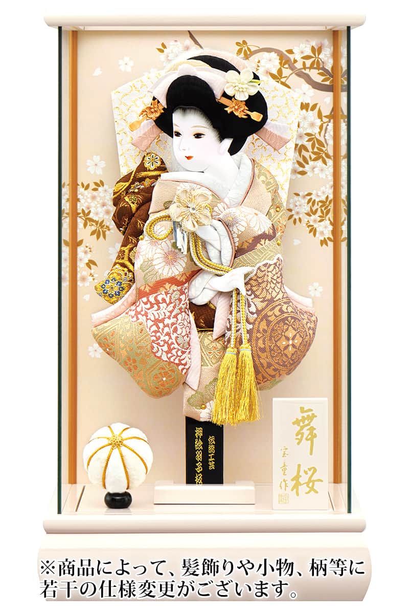 羽子板 ケース飾り 美月羽子板 パノラマ舞桜 グレージュA 10号 カブセ式 アクリルケース 【2025年度新作】 h071-mm-hg2541-10