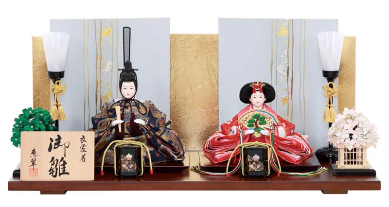 楽天市場】雛人形 ひな人形 雛 平飾り 親王飾り 恵翠作 御雛 刺繍 小三